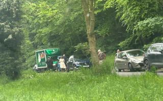 Six vehicles crash at rush hour on busy road in Basingstoke