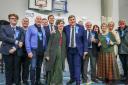Kit Malthouse and his fellow Conservatives after his resounding victory in North West Hampshire