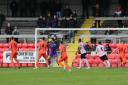 Action from Hartley Wintey's game against Weston Super Mare