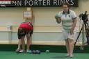 Alice Lovett competing for the ladies national champion of champions bowls title