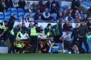 Stuart Armstrong left the pitch on a stretcher