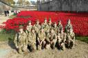 Cadets from Basingstoke plant poppies at Tower of London
