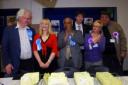 Newly elected Terri Reid (second left), Conservative winner in Hatch Warren and Beggarwood