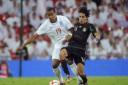 Mexico's Efrain Juarez (right) and England's Tom Huddlestone battle for the ball during the pre-World Cup friendly at Wembley Stadium on Monday