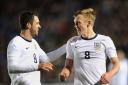 James Ward-Prowse, right, with Danny Ings