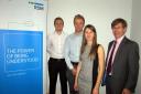 On the right, Mike Blain, office managing partner at RSM in Basingstoke, with new members of his team
