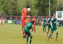 Action from Leatherhead v Hartley Wintney game