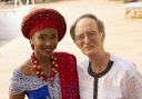 Regina Conteh with Dr Keith Thomson. Photo by Chris Bamber