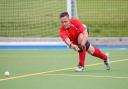 Player of the match and current Men’s 1s top goalscorer Graham Garrett-Lang, who scored both goals in a 2-1 win against Fareham Men’s 2s on Saturday (Photo Credit Duncan Rounding).
