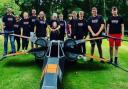 Families from Sherfield-on-Loddon with their X-Wing kart before the Red Bull soapbox race