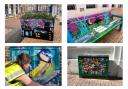 A combination of different artists street art located throughout Basingstoke. 
Photo 1 (Left) - Willow the Wispa, Photo 2 (Right) - Joanne Morse, Photo 3 - Sian Storey Art and Photo 4 - Kev Munday.