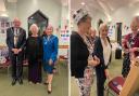 L: The Mayor and Mayoress of Basingstoke and Deane with Women's Institute Chineham president Marian. R: Members enjoy party games. (Credit: Women's Institute Chineham)