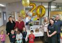 Cornerstone children 20th Birthday cake cutting last year