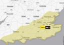 The Met Office has issued a yellow weather warning for Hampshire