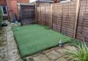 The artificial grass which Michael Gorman charged £42,000 his victim for