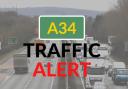 Heavy delays on A34 near Whitchurch following vehicle fire
