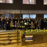 Fans gathered outside the council to show support for the loan to be approved by the council.