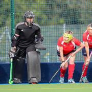 Basingstoke Ladies 2s, from left to right, Clare Preston, Eleanor Smith (GK), Olivia Wade, Annabel Lamb and Samantha Field. Credit: Duncan Rounding