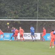 Action from Hartley Wintney's game against Uxbridge