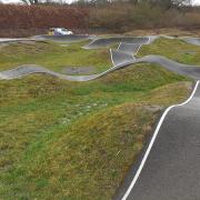 The bike tracks at Edenbrook Country Park