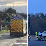 There were two crashes near Basingstoke hospital recently