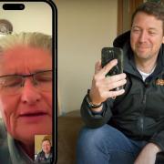Mark Powell on video call with Christian Williams (right)