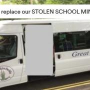Great Binfields Primary School's bus was stolen after 6pm on Sunday, March 31
