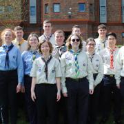 A group photo of all the scouts in the county