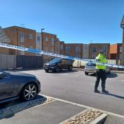 Officers remain at the scene in Chapel Gate after a man was stabbed to death