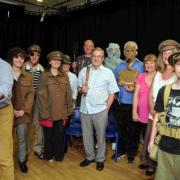 Chris Copson, curator of The Keep Military Museum in Dorchester, far left with rifle, presented an interactive evening