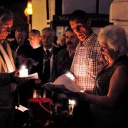 The people of Whitchurch took part in a candlelit vigil on Monday