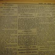 New from the Front- What The Gazette was reporting 100 years ago
