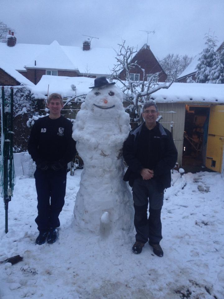 A snowman sent in by David Dunne