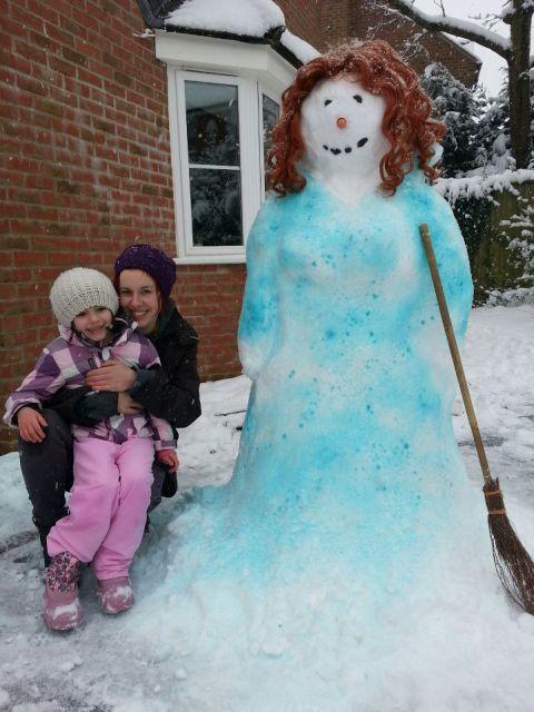 Ezmerelda the snow queen, made by Milly, aged six, in Chineham 