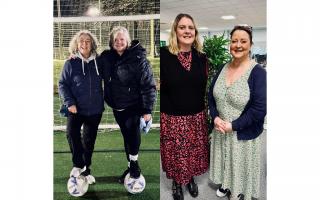 From left to right, Mandy, Jules, Hannah and Lyndsay - the people behind Basingstoke women's walking football club