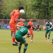 Action from Leatherhead v Hartley Wintney game