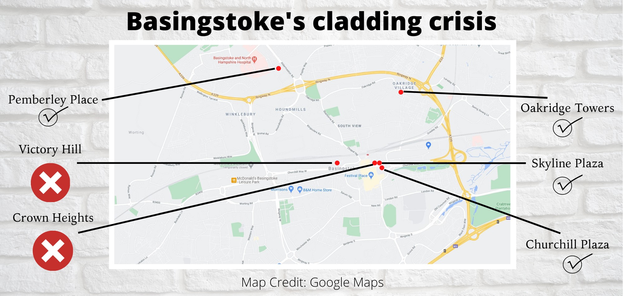 Basingstoke’s cladding crisis has been laid bare.