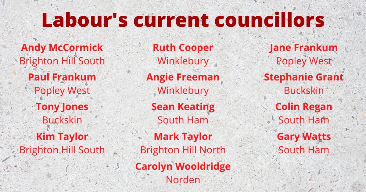 The seats that Labour will be defending in May.