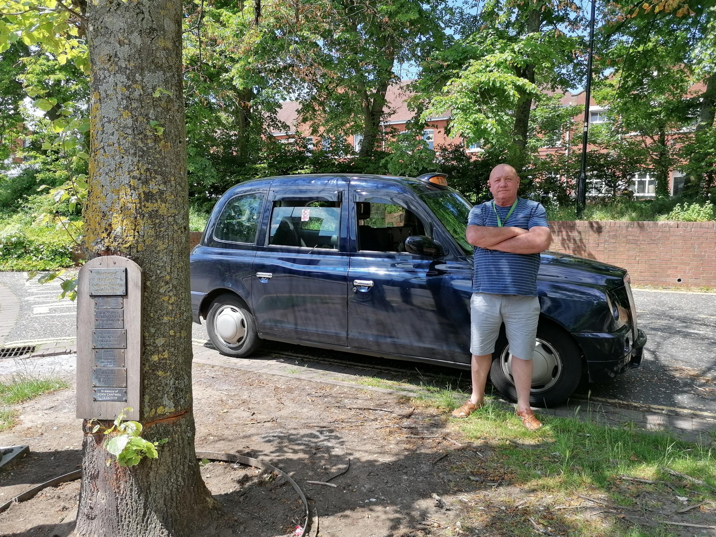 Hackney carriage driver Norman Smith has been left upset by the vandalism