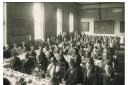 This incredible picture shows the silver jubilee breakfast celebrations in honour of King George V in Basingstoke in 1935