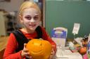 SPOOKY FUN: Elizabeth Mitchell, nine, enjoying the Halloween Tea at Rumwell Farm Shop last year