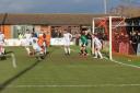 Action from the Hartley Wintney v Salisbury game. Credit: Josie Shipman