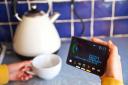 A smart meter while a kettle boils