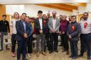 Shadow Rail Minister Tan Dhesi (wearing a turban) with Labour members including its parliamentary candidate in Basingstoke, David Lawrence