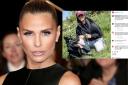 Katie Price's dog Blade, inset, has been killed after being hit on the A24