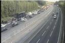 Tailbacks caused by the crash on the M3