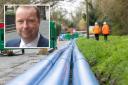 Council leader Paul Harvey (inset) has hit out at South East Water's plan to increase bills