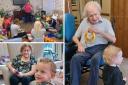 Care home residents join in with a Caterpillar Music class