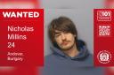 Can you help police find wanted 24-year-old man Nicholas Millins from Andover?