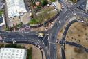 A view of the 'completed' Brighton Hill Roundabout
